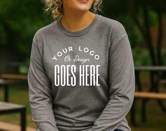 Custom Gildan Ultra Cotton Long Sleeve Shirt, DTF Printed Logo Tee, Personalized Work Shirt, Company Uniform Top, Custom Business Apparel