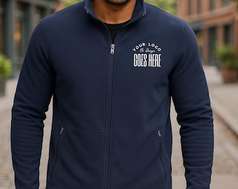 Custom Port Authority Accord Microfleece Jacket, Personalized Logo Fleece, Lightweight Uniform