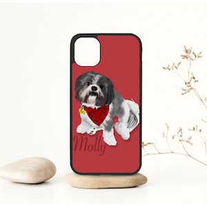 Custom Pet Phone Case, Pet Portrait, Personalized Pet Portrait Phone Case, Gift For Dog Lovers, Iphone Case, Pet Painting, Photo Phone case