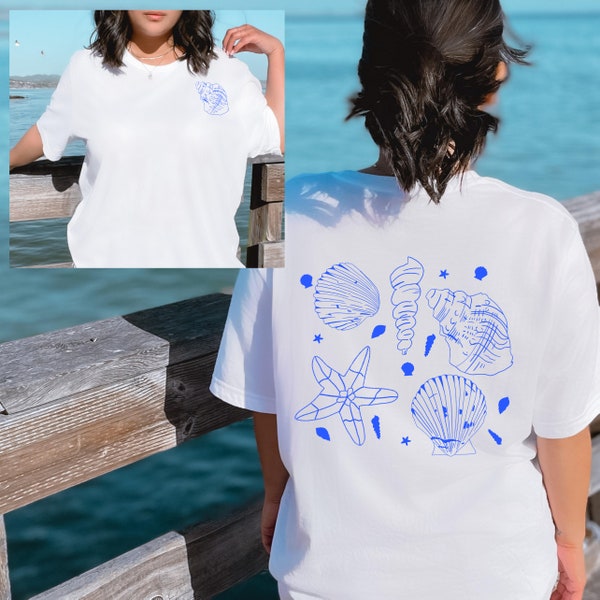 Seashell T-Shirt - Nautical Beachwear for Seaside Vibes and Vacation Clothing