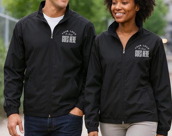 Custom Port Authority Essential Jacket, Personalized Lightweight Windbreaker, Company Logo Outerwear, Team Uniform Rain Jacket