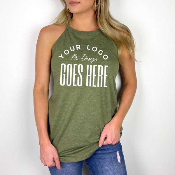 Custom Logo Halter Tank Top - Personalized for Your Business, Club or Event, Branded Apparel