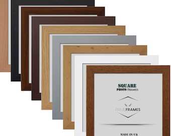 Square Photo Frame Picture Frame Poster Frames All Square Sizes Black White Silver Pine Beech Mahogany Oak DarkOak Walnut