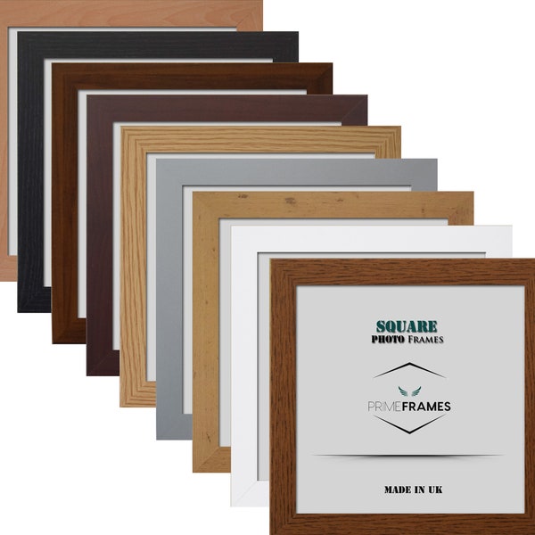 Square Photo Frame Picture Frame Poster Frames All Square Sizes Black White Silver Pine Beech Mahogany Oak DarkOak Walnut