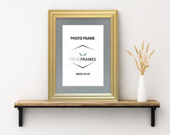 Handmade Photo Frame with Grey Mount Picture Poster Frames Wall Hanging Wall Art Home Decor Landscape Portrait Free and Fast Delivery