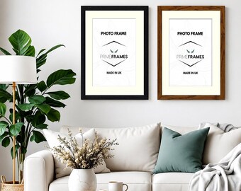 A1 A2 A3 A4 A5 Photo Frame with Ivory Mount Modern Picture  Poster Frame Landscape Portrait Wall Art Minimalist Home Décor Gallery Display