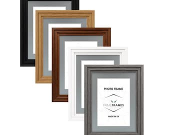 Photo Frame With Grey Mount Black Picture Frames Wall Art A1 Poster Frame Gallery Wall Display Home Decor  Wedding Christmas Gift