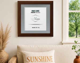 Black Oak Square Photo Frame with Grey Mount Picture Poster Frame A1 A2 A3 A4 Wall Hanging Gallery Display