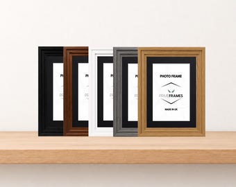 A1 A2 A3 Photo Frame with Black Mount, Picture Frames for Wall Art & Posters, Landscape Portrait Display, Christmas Gift, Home Decor