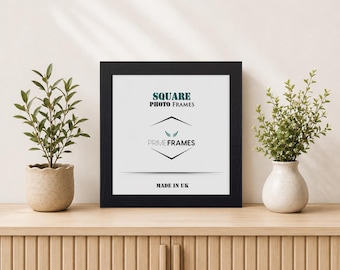 MDF Wood Effect Square Photo Frame Picture Poster Frames Wall Art Home Decor Birthday Gifts Christmas Gifts Various Colours & Sizes