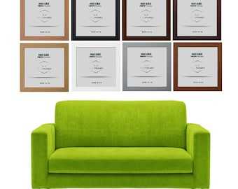 Handmade Square Photo Frame: Black, White, Oak, & Silver