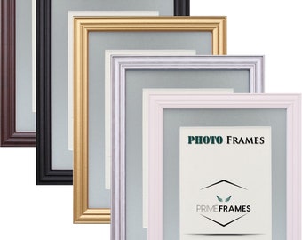Handmade Antique Style Photo Frame: Grey Mount, Various Sizes
