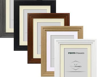 Handmade Wooden Photo Frame with Ivory Mount: Step Style Wall Art