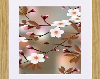 Oak Square Photo Frame with White Mount