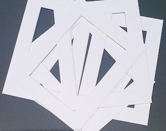 Bevel Cut White Mount Board: Picture Frame Mats, Acid-Free (4/8/12/24 Pack)