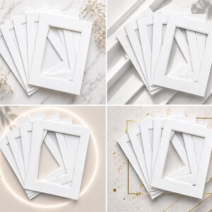 Bevel Cut White Mount Board: Picture Frame Mats, Acid-Free (4/8/12/24 Pack) image 2