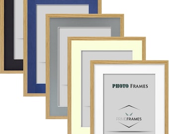 Handmade Oak Picture Frames Poster Photo Frame with Mounts A2 A3 Sizes