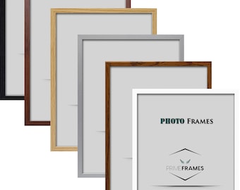 Thin Black Photo Frame: Handmade MDF Picture Frame, Various Sizes