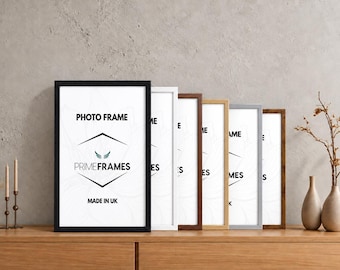 Handmade MDF Wood Black Oak Dark Oak Silver Thin Photo Poster Frames A2-A5 Wall Art Display Picture Frame Unique Home Decor Gift