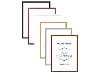 A2-A5 Sleek Thin Photo Picture Frame Black White Walnut Oak Custom Wall Art Poster Frame Portrait/landscape Display Your Special Memories