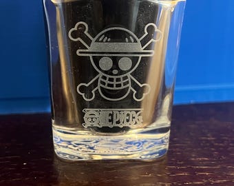 One Piece Anime  Shot Glasses Engraved Single