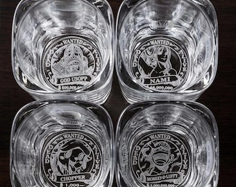 One Piece Anime Shot Glasses