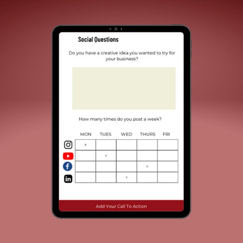 Client Questionnaire Canva Templatesocial Media Etsy