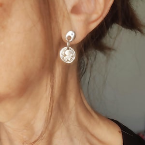 Ancient Roman coin earrings, Silver Vintage Style Jewelry, Historical Replica Earrings, History Lovers Gift