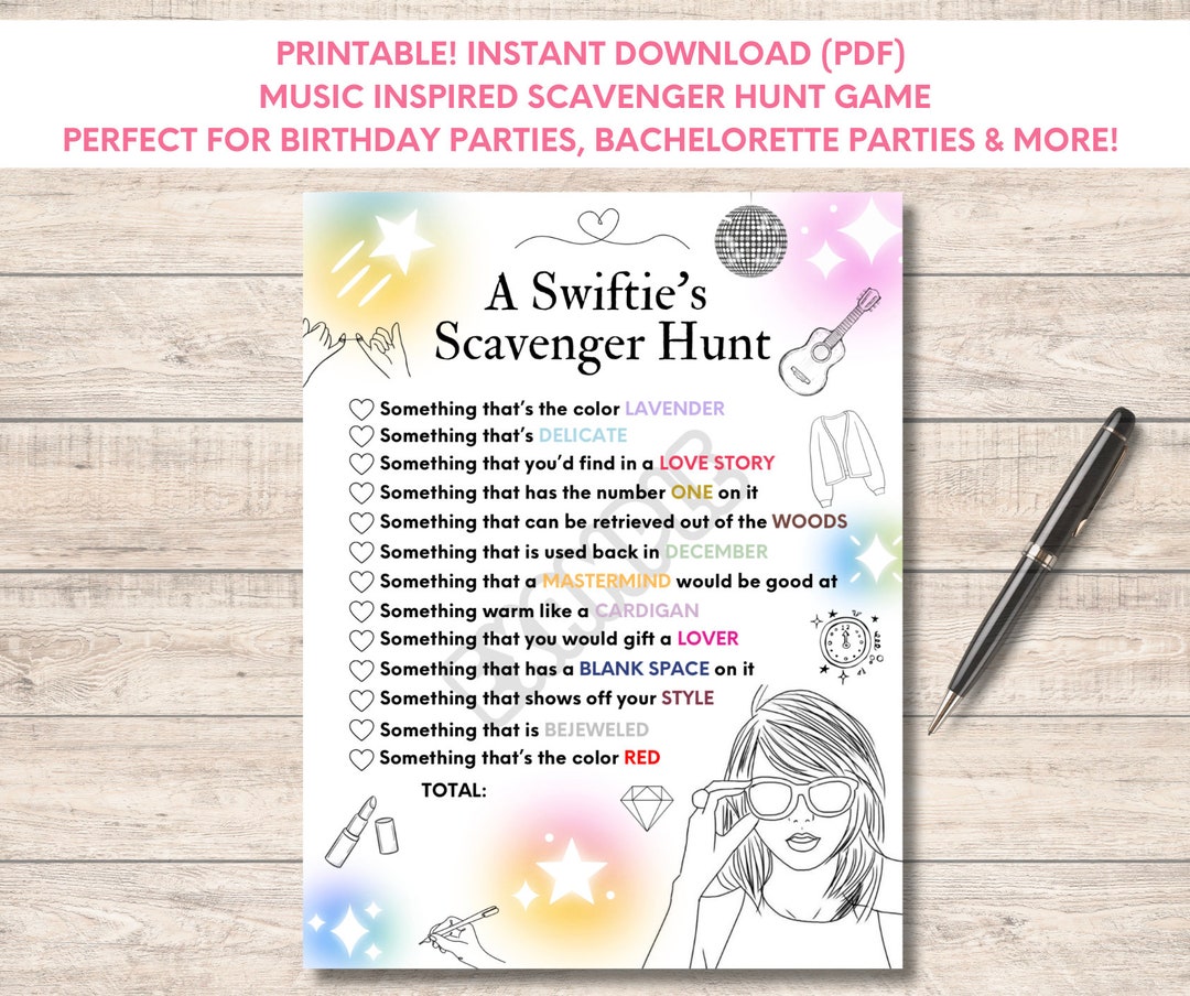 swiftie-scavenger-hunt-taylor-swift-birthday-party-games-etsy