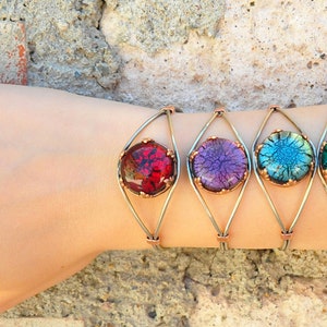 Handmade Murano Glass Bracelet, Gift for Women, Gift for Her, for Mom, Open Cuff Bracelet, Birthday Gift, Handmade Jewellery in Canada