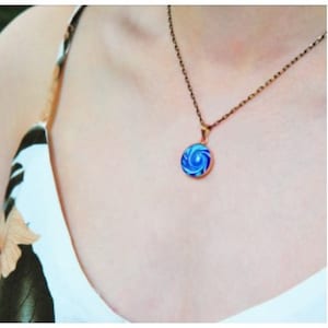 Murano Glass Necklace, Handmade Murano Bead Necklace, Blue Necklace, Mother&#39;s Day Gift, Glass pendant, Gift For Her, Under 20, for Mom