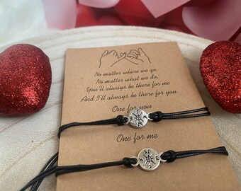 Compass Friendship Bracelet, Matching Couple Bracelets