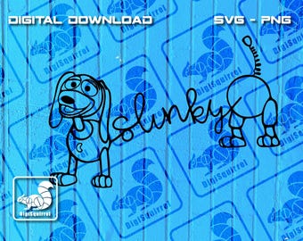 Slinky Dawg SVG PNG - Cricut, Silhouette (Digital Download)