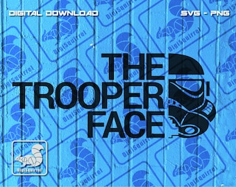 Trooper Face SVG PNG: Crafting Files (Digital Download)