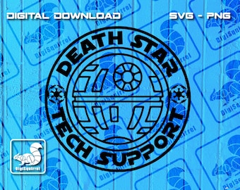 Death Star Tech Support SVG, PNG (Digital Download)