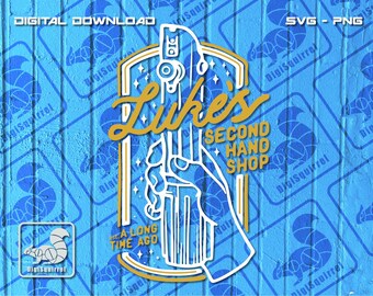 Luke's Second Hand Shop SVG, PNG (Digital Download)