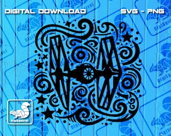 Tie Fighter SVG PNG: Galactic Vector Graphic (Digital Download)