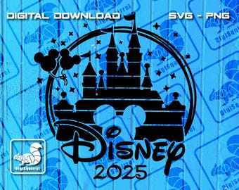 Parks 2025 Castle SVG PNG - Cricut, Silhouette (Digital Download)