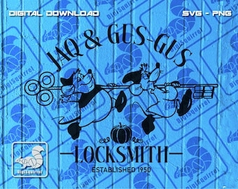Jaq & Gus Locksmith SVG PNG: Cricut, Silhouette (Digital Download)