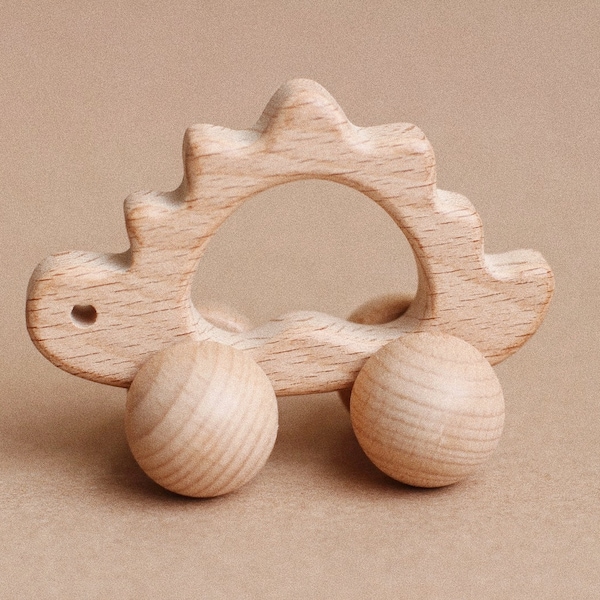 Wooden Dinosaur Push Toy