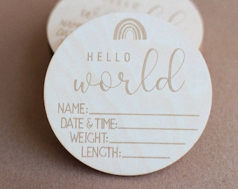 Hello World Birth Announcement Card