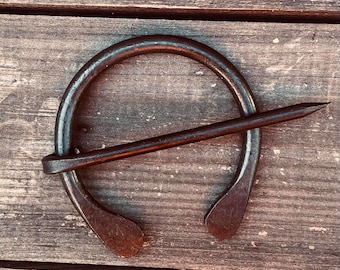 Hand-forged cloak pin, HEAVY-DUTY, Viking jewelry, Celtic pin, shawl pin, scarf pin, Celtic brooch, brooch, blacksmith made.