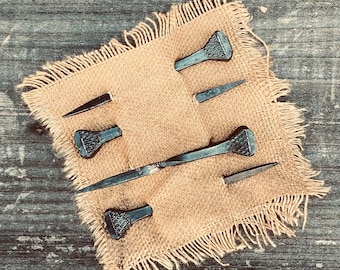 Horseshoe Nail Cowboy Toothpicks - Handcrafted Western Style Toothpicks - Unique Gift Idea!