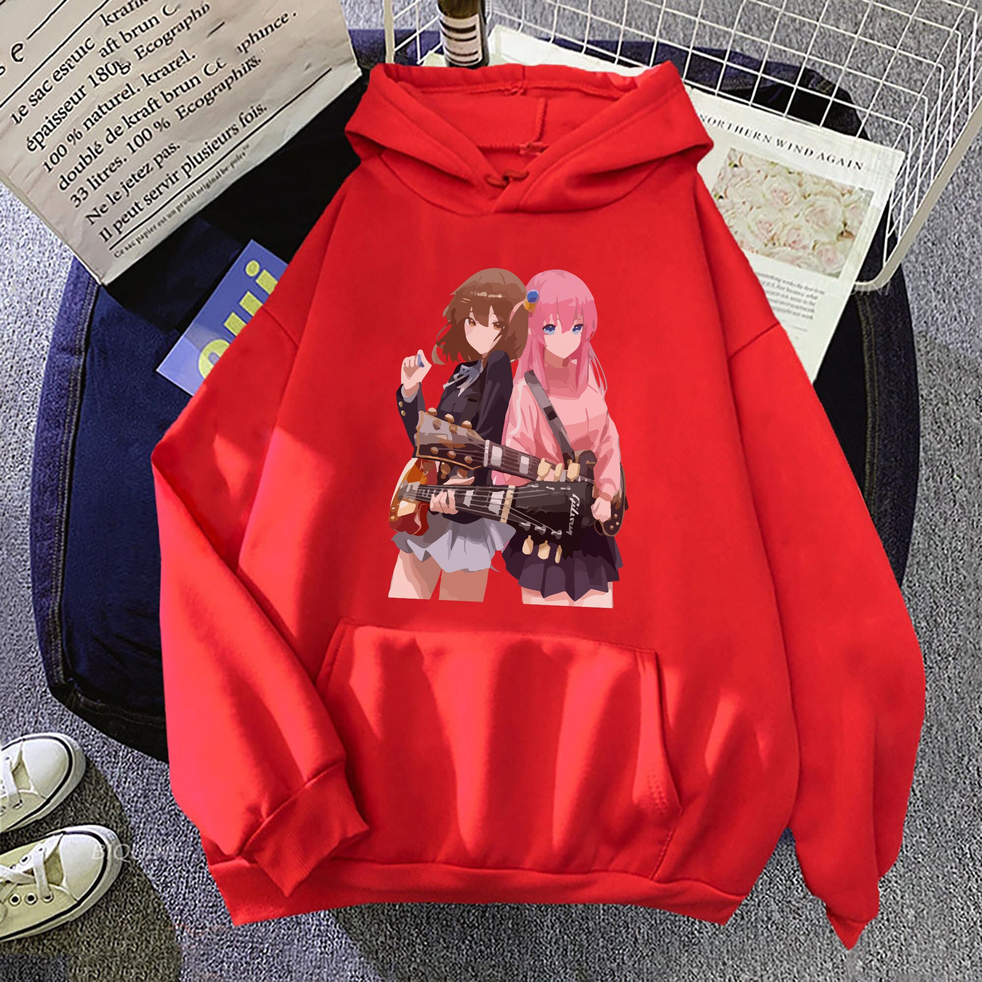 Anime BOCCHI THE ROCK! Hitori Gotoh Hoodie Jacket Trousers Cosplay Thick  Costume