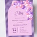 Editable Pink and Purple Birthday Invitation, Pink and Purple Balloon Arch Invite, Printable or ...