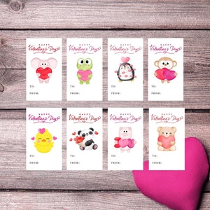 Étiquettes imprimables pour cadeaux Saint-Valentin, étiquettes pour cadeaux Saint-Valentin pour enfants, étiquettes Saint-Valentin pour salle de classe, assortiment d'étiquettes, téléchargement