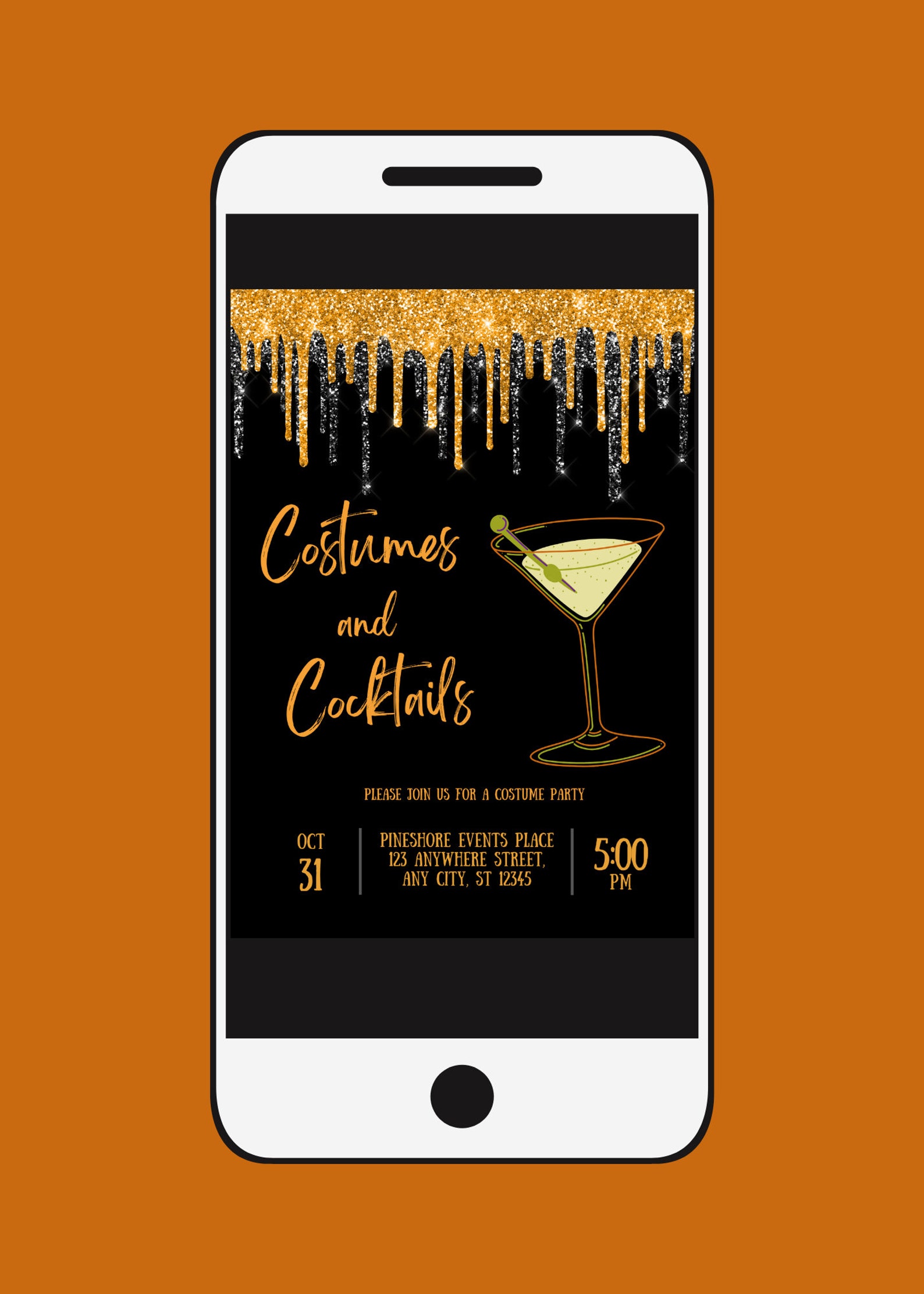 Editable Costumes and Cocktails Invitation Adult Halloween - Etsy
