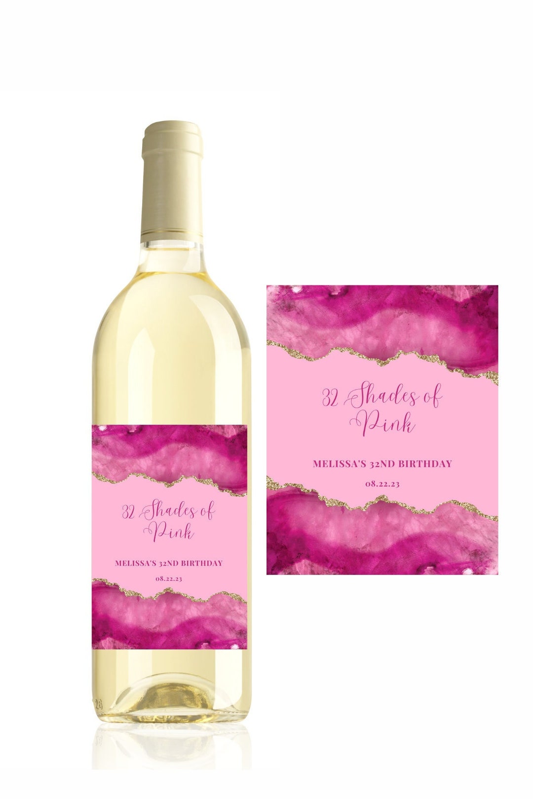 Etichetta Per Vino Stella Rosa, Bottiglia Di Vino Nero - Foto 7