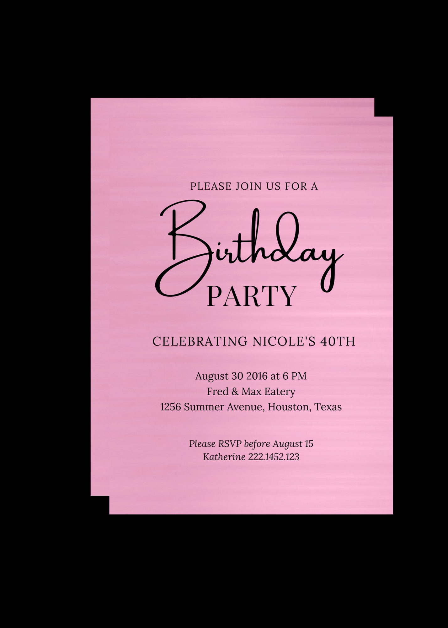 Pink Winter Birthday Party Invitation For Kids • KBM D3signs