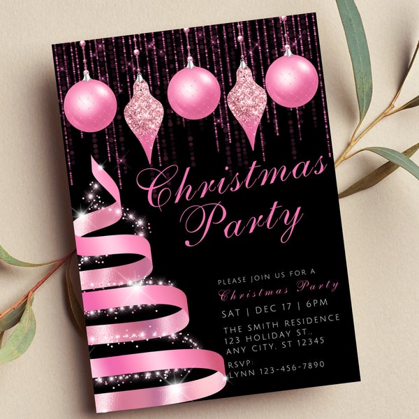 Pink and Black Party - Etsy